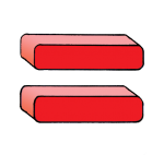 1-3d Symbols Equals-Red