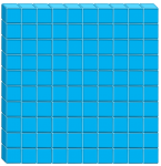 100s unit - Base Ten Flat blue - place value