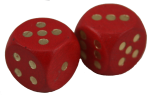 2 red dice Bev Dunbar Maths Matters