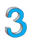 3-3d number three Blue - John Duffield duffield-design