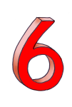 6-3d number six Red - John Duffield duffield-design