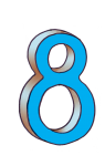 8-3d number eight Blue - John Duffield duffield-design