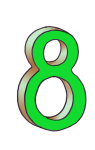 8-3d number eight Green - John Duffield duffield-design