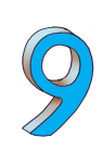 9-3d number nine Blue - John Duffield duffield-design