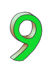 9-3d number nine Green - John Duffield duffield-design