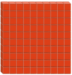 100s unit - Base Ten Flat red - place value