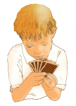 Chance - Boy playing cards - John Duffield duffield-design