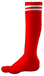 Football Sock Red - John Duffield duffield-design