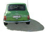 Green vintage car - Back