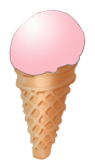Icecream Cone -  Strawberry - John Duffield duffield-design