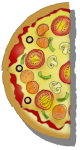 Fraction Pizza - Half - John Duffield duffield-design