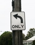 Road Sign Turn Left Only Bev Dunbar Maths Matters