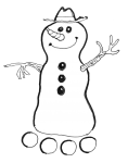 Snowman lineart - John Duffield duffield-design