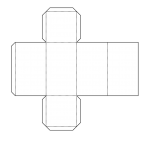Rectangular (Square) Prism Net (bw) John Duffield duffield-design